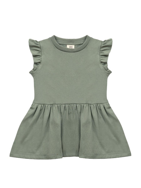 Girls cotton dress in Green